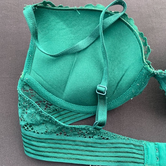 VICTORIA SECRET 34A Bombshell Laced Green Bra - Picture 6 of 11